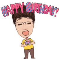 Happy Birthday Birthday Cake Sticker