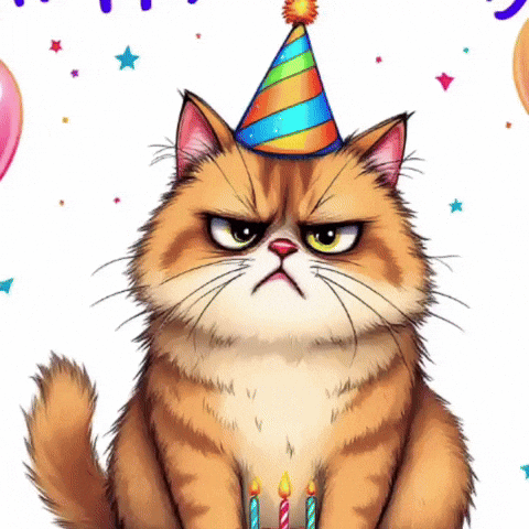 Happy Birthday Birthday Cat GIF