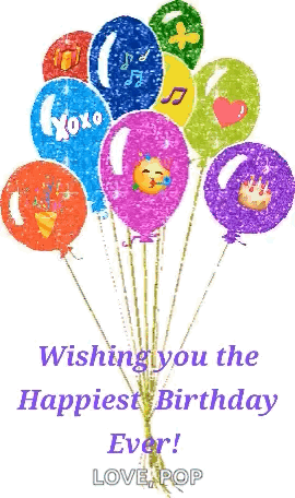 Happy Birthday Birthday Wishes GIF. This 270 x 456 animated GIF is part of our nephew birthday collection. Related themes include balloons, birthday wishes…