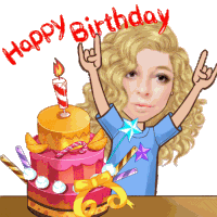 Happy Birthday Cake Sticker