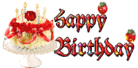 Happy Birthday Cake Sticker