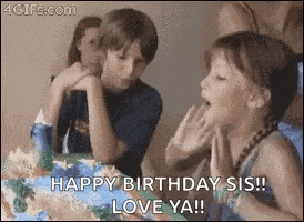 Happy Birthday Cake Face GIF