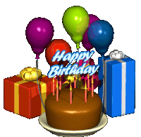 Happy Birthday Cake Sticker