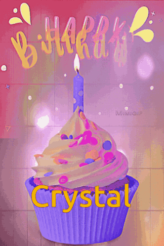 Happy Birthday Crystal GIF