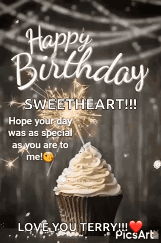 Happy Birthday Cupcake GIF. This 330 x 498 animated GIF is part of our happy birthday to husband collection. Related themes include bday, cupcake, happy…