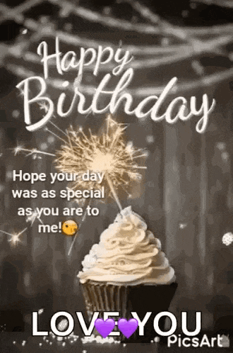Happy Birthday Cupcake GIF