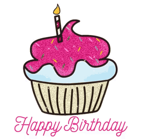 Happy Birthday Cupcake GIF