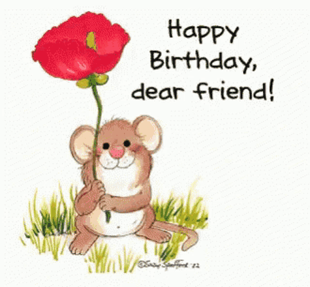 Happy Birthday Dear Friend GIF