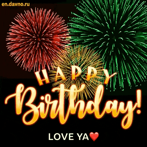 Happy Birthday Fireworks GIF