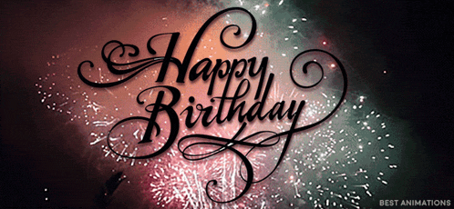 Happy Birthday Fireworks GIF