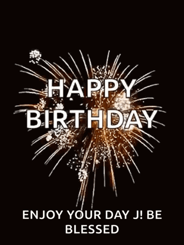 Happy Birthday Fireworks GIF