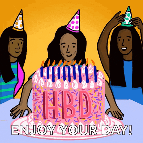 Happy Birthday Friends GIF