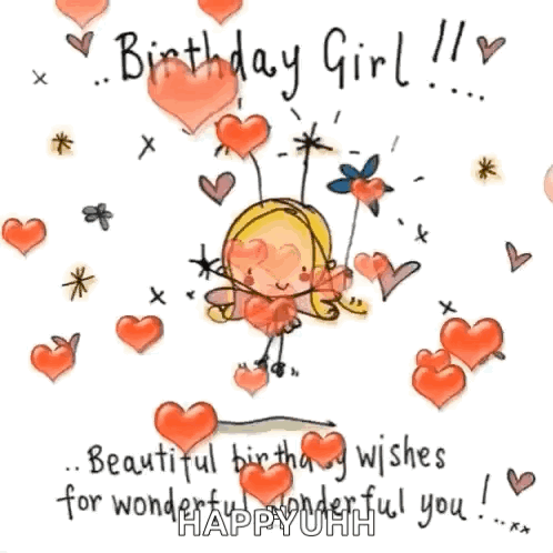 Happy Birthday Girl Beautiful GIF