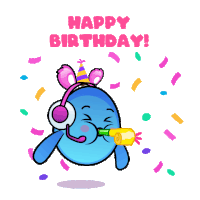 Happy Birthday Grapes Sticker