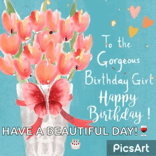 Happy Birthday Happy Birthday Beautiful GIF. This 498 x 498 animated GIF is part of our little girl happy birthday collection. Related themes include happy…