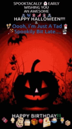 Happy Birthday Happy Halloween GIF