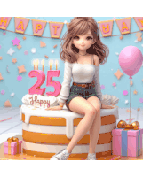 Happy Birthday Happy Happy Trishul Sticker