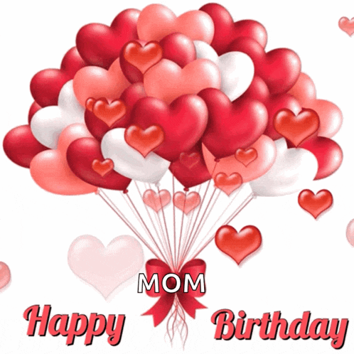 Happy Birthday Heart Baloons GIF