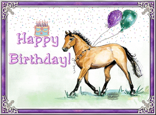Happy Birthday Horse GIF