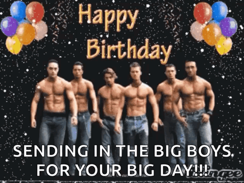 Happy Birthday Hunks GIF