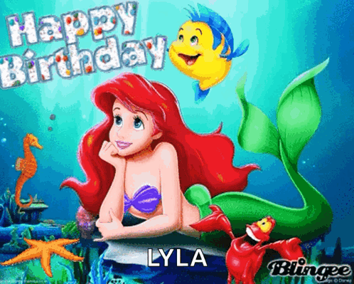 Happy Birthday Mermaid GIF