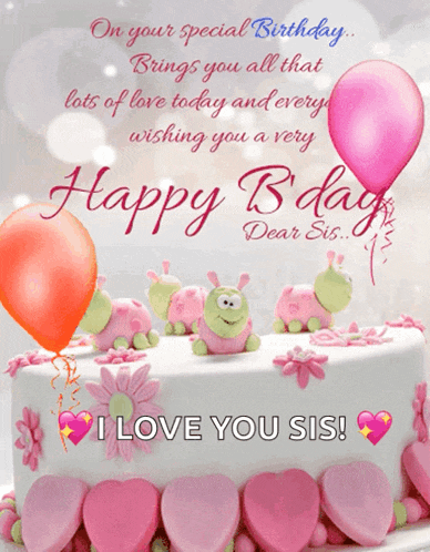 Happy Birthday My Dear Sister GIF