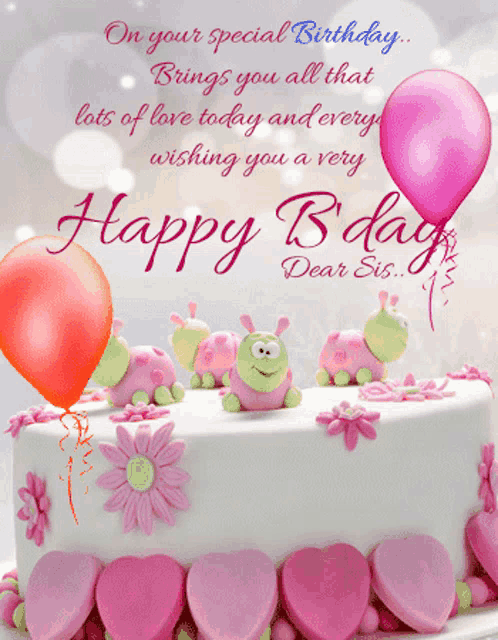Happy Birthday My Dear Sister GIF