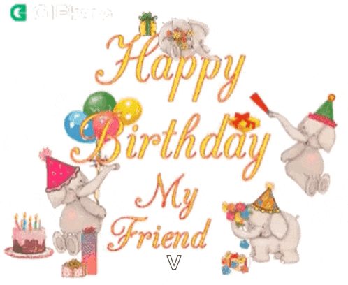 Happy Birthday My Friend Gifkaro GIF