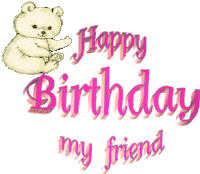 Happy Birthday My Friend Sticker