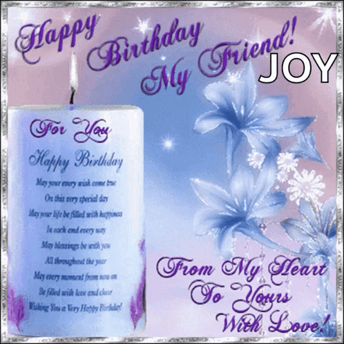 Happy Birthday My Friend GIF