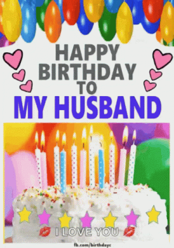 Happy Birthday My Husband GIF. This 350 x 498 animated GIF is part of our happy birthday to husband collection. Related themes include happy birthday, i…