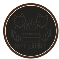 Happy Birthday Neon Lights Sticker