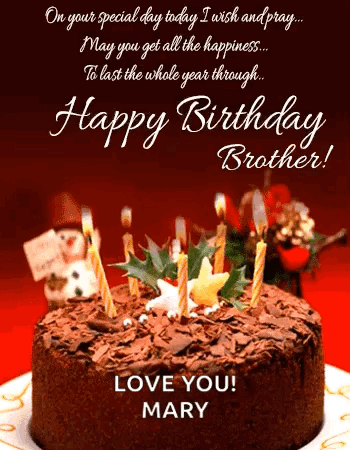 Happy Birthday GIF. This 350 x 450 animated GIF is part of our happy birthday little brother collection. Related themes include happy birthday. Created by…