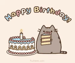 Happy Birthday Pusheen GIF
