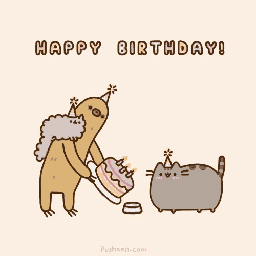 Happy Birthday Pusheen GIF