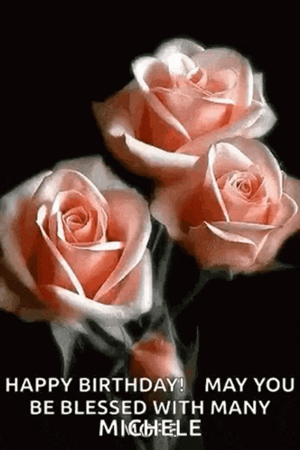 Happy Birthday Roses GIF