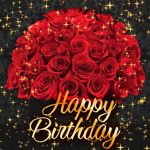 Happy Birthday Roses GIF