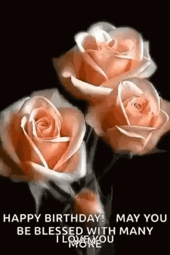 Happy Birthday Roses GIF