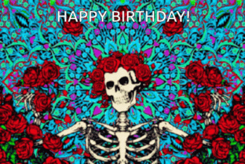 Happy Birthday Skull GIF. This 498 x 334 animated GIF is part of our grateful dead collection. Related themes include happy birthday, loop, skull. Created…