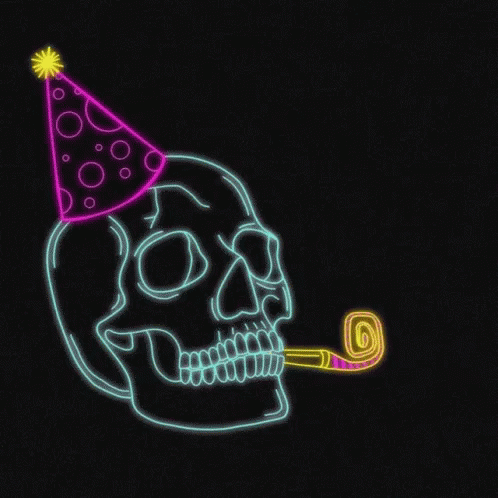 Happy Birthday Skull GIF. This 498 x 498 animated GIF is part of our pastel grunge tumblr backgrounds collection. Related themes include happy birthday…