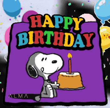 Happy Birthday Snoopy GIF