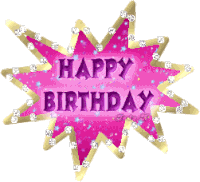 Happy Birthday Sparkle Sticker