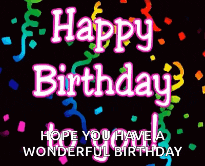 Happy Birthday To You Confetti GIF