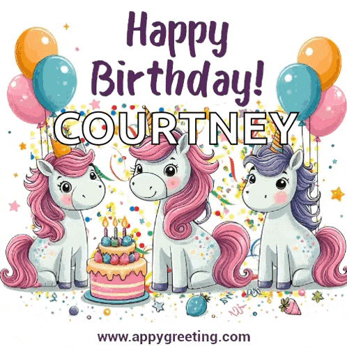 Happy Birthday Unicorns Cute Happy Birthday GIF