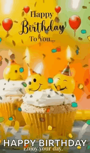 Happy Birthday Wishes Enjoy Your Day GIF