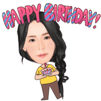 Happy Birthdy Cake Sticker