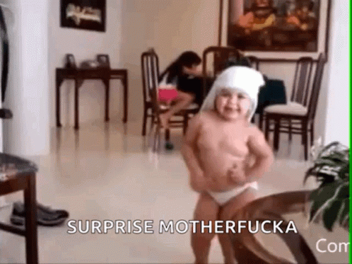 Happy Cute GIF. This 498 x 373 animated GIF is part of our surprise bitch collection. Related themes include baby, cute, dance. Created by MichaelBarreras…