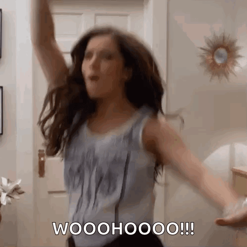 Happy Dance GIF. This 498 x 498 animated GIF is part of our woohoo collection. Related themes include dance, excited, happy. Created by Sunshine646. View…