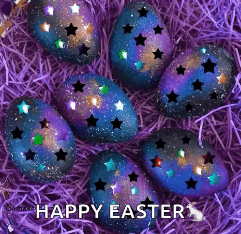Happy Easter Stars GIF