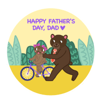 Happy Fathers Day For Dad Sticker